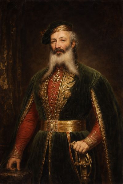 Jean-François Allard in Lahori court dress