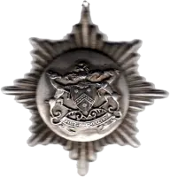 Silver Star medal, bearing coat of arms of the state.