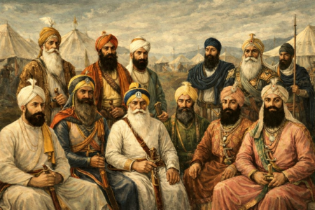 The Dal Khalsa sardars in durbar