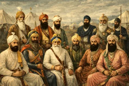 The Dal Khalsa sardars in durbar