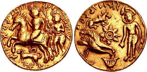 Bikramjit token, gold, 11.56 g — CNG Electronic Auction 366, January 2016