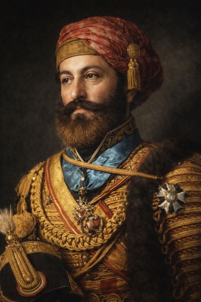 Jean-Baptiste Ventura in Lahori court dress