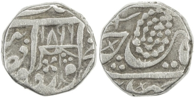 Derajat, VS1899 Rupee
Stephen Album Rare Coins   |   Auction 22   |   14 - 15 May 2015 
SIKH EMPIRE: AR rupee (10.57g), Derajat, VS1899, KM-120.2, Herrli-07.06.04, VF.
