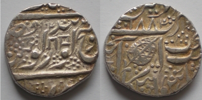 Dera, VS1904, Rupee
Frozen year VS1884 on the Reverse
