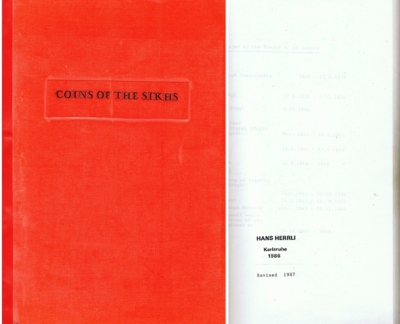 Hans Herrli - Coins of the Sikhs, 1986
Revised edition published from Karlsruhe, Germany.
